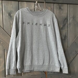 Friends Logo Gray Crewneck Sweater -   Womens Casual Pullover